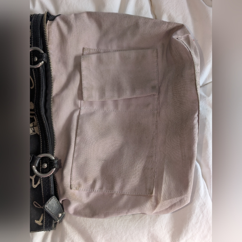 Coach Horse and Carriage Pleated Canvas Satchel PROJECT BAG - Picture 11 of 14